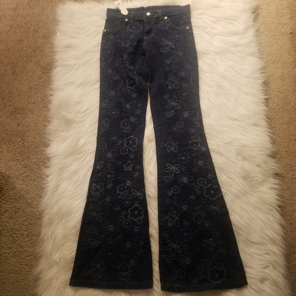 EMBRUJO FLORAL BELL BOTTOM BLUE JEANS